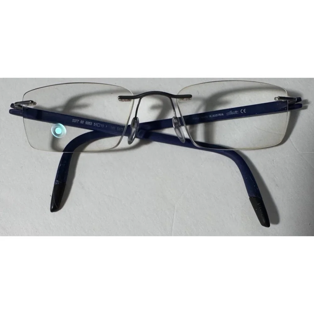 Silhouette Rimless Eyeglass FRAMES ONLY 5377 60 6063 51-19 140 5379 Blue Austria